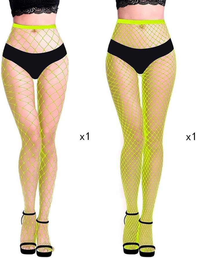 Neon Yellow Fishnets