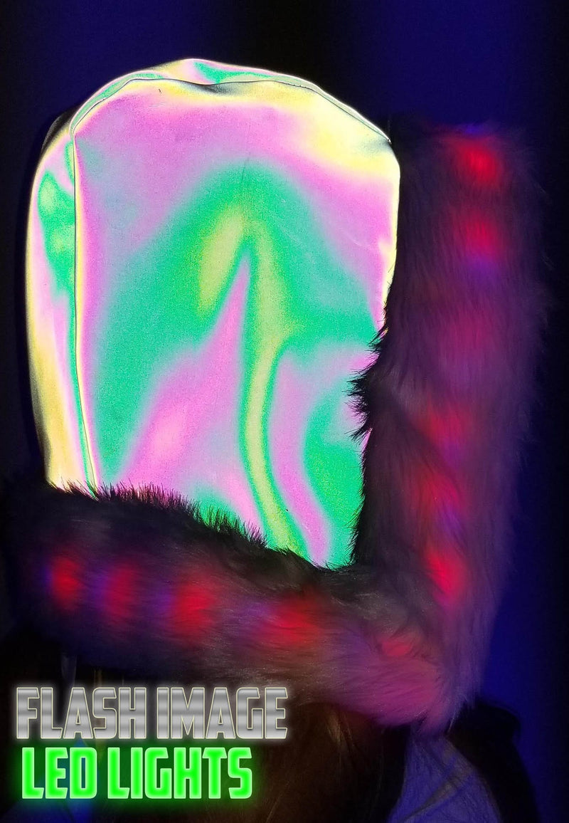 Furry Reflective LED Hood